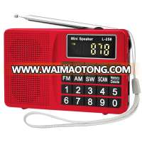 Built in speaker Portable USB FM SW AM radio